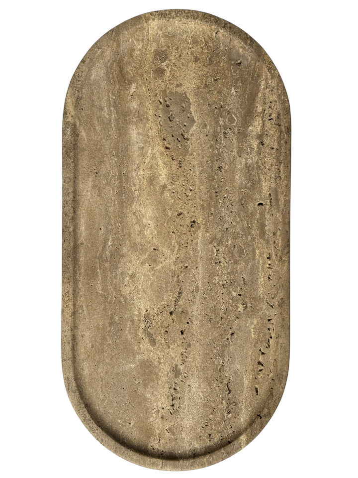 plateau beige marmer L