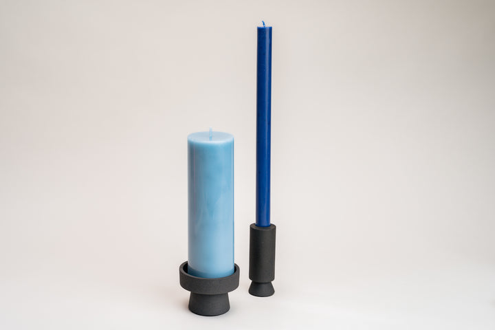 zwart stompkaars houder